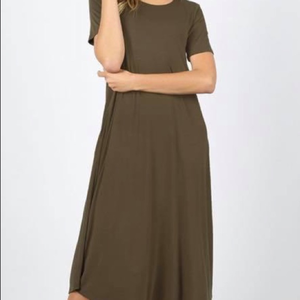 Olive swing dress